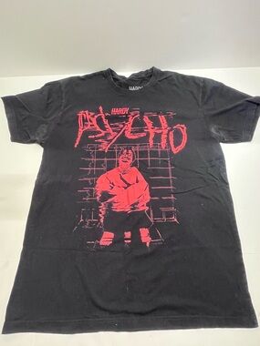 Hardy Psycho Graphic Tour Tee - Black with Red Print